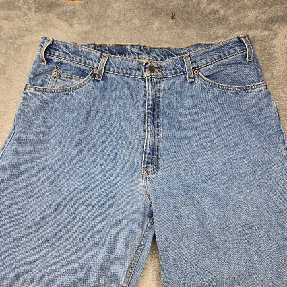 Vintage 1996 Levis 560 Orange Tab Loose Fit Jeans Mens 38x34 Blue Denim Tapered